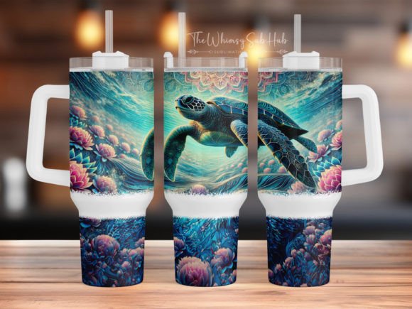 Download Sea Turtle 40 Oz Quencher Tumbler Wrap - Quencher tumbler wrap Collection