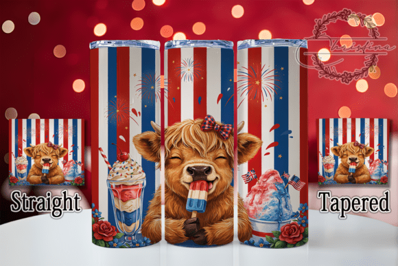 Download American Highland Cow USA Pride Tumbler - Premium Resources
