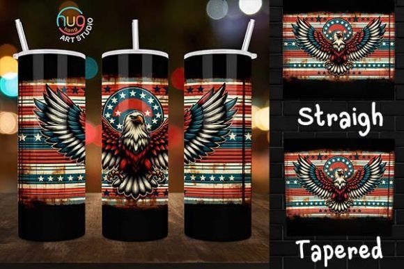 Download Vintage USA Flag Eagle Rustic Tumbler - Premium Resources
